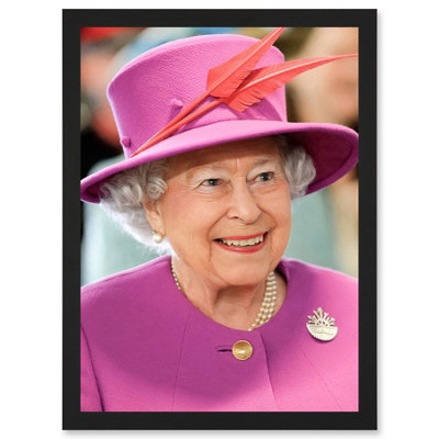 Artery8 Queen Elizabeth Ii England Photo Rouse Portrait Wall Art PrintA4 Size from B&Q