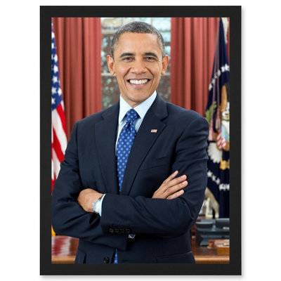 Artery8 Us President Barack Obama Photo Souza Portrait Wall Art PrintA4 Size from B&Q
