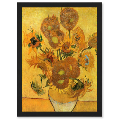 Artery8 Painting Van Gogh Still Life Vase Fifteen Sunflowers Wall Art PrintA4 Size from B&Q