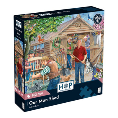 The House of Puzzles Our Man Shed Big 500 Jigsaw Puzzle from B&Q