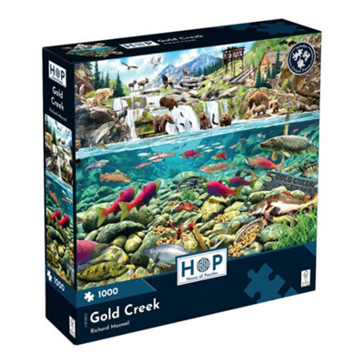 The House Of Puzzles Gold Creek 1000 Piece Jigsaw Puzzle Size 48