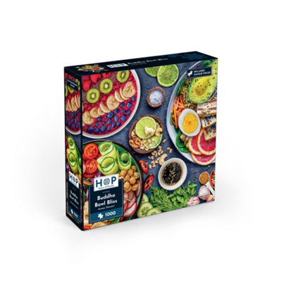 Buddha Bowl Bliss Healthy Food Multi Colour Jigsaw Puzzle 1000 piece by HOP NEW - Image 6