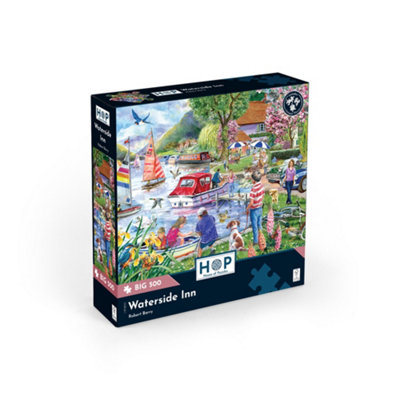 The House Of Puzzles Unisex Multicolor Waterside Inn - Big 500 Piece Jigsaw Puzzle - Image 5