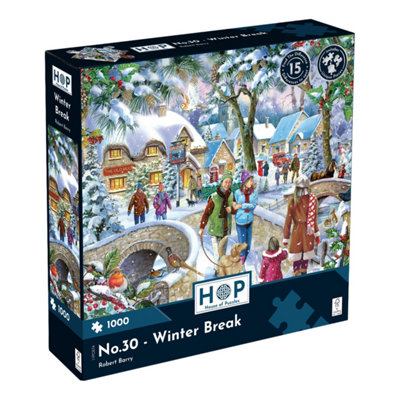 The House Of Puzzles Unisex Multicolor No.30 Winter Break 1000 Piece Jigsaw Puzzle | Size: 1000 Pieces - Image 3
