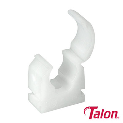 TalonSingle Hinged ClipWhiteTs15 (Size 15mm100 Pieces) from B&Q