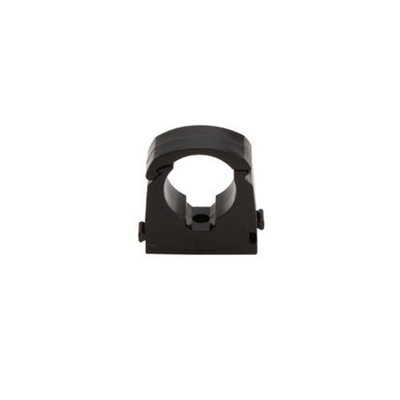 Talon Black (Black) Single Hinge Pipe Clip 22Mm (Bag Of 100)