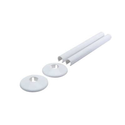 B&Q -  Snappit White Pipe Sleeve (Dia)15mmSet Of 2