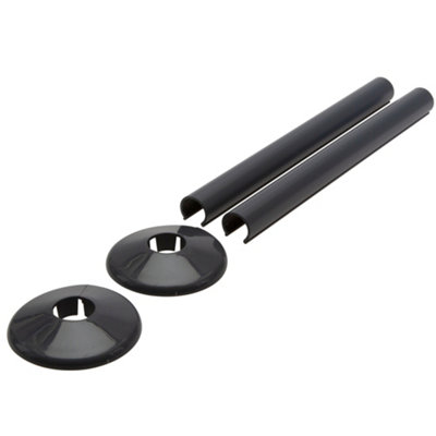 B&Q -  Snappit Anthracite Grey Pipe Sleeve (Dia)15mmSet Of 2