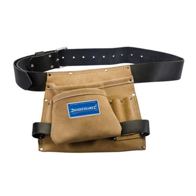 B&Q -  Leather Nail & Tool Bag 8 Pocket