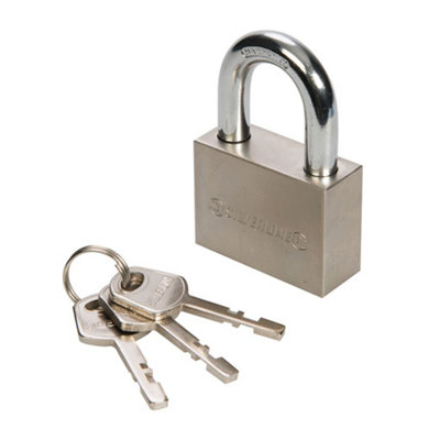 Silverline Steel Padlock50mm from B&Q