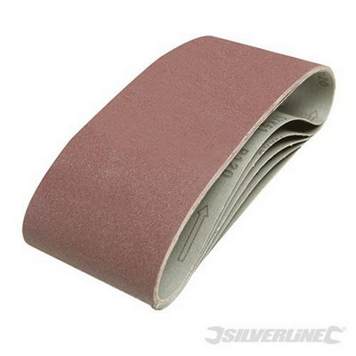 Silverline (846448) Sanding Belts 100 X610mm 5Pk 120 Grit Grain