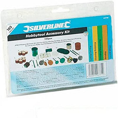 Silverline Rotary Tool Accessory Kit 105Pce - 3.17Mm Mandrel