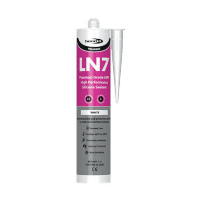 Bond it Premium Ln7 Low Modulus Neutral Cure Waterproof Lmn Silicone Sealant 310MlWhite from B&Q
