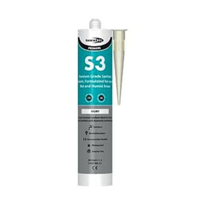 3x Bond-it S3 Ivory High Performance Sanitary Grade Silicone Sealant - Image 8