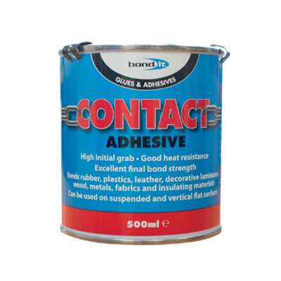 Bond It Heavy Duty Contact Adhesive Solvent Based Neoprene Glue High Grab Liquid Contact AdhesiveBeige500Ml from B&Q