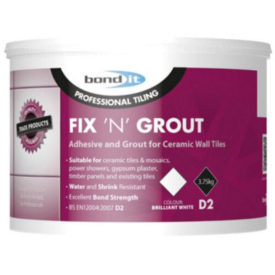 Bond It White Fix N Grout Tile Adhesive, 1.5Kg