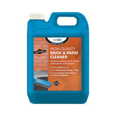 Bond It Brick & Patio Acid Cleaner Powerful Acidic Cleaning TilesPremium Brick & Patio CleanerClear2.5L from B&Q