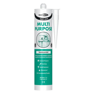Bond It Multi Mate High Modulus General Purpose Silicone Sealant Home Eu3 - Translucent White/Brown/Grey