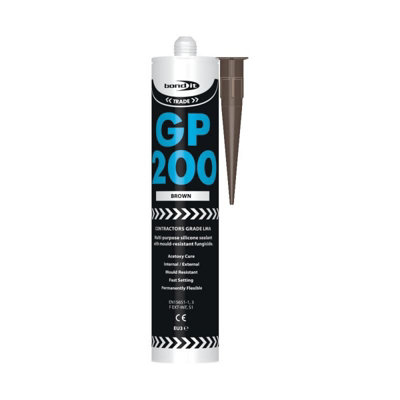 Timco Bond It Brown Gp200 Contractors Grade Lma Silicone Sealant High Modulus Kitchen Bathroom from B&Q
