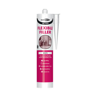 B&Q -  Dec-Mate Flexible Filler Quick Drying Interior Decorators Caulk Sealant BondEu3 White285Ml