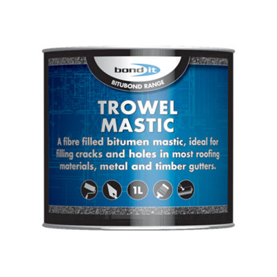 Bond It Trowel Mastic Fibre Filled Bitumen Paint Roof Repair Compound Seal - from B&Q