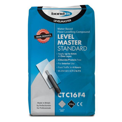 Bond It Self Levelling Compound Levelmaster Floor Cement Screed Concrete20Kg from B&Q
