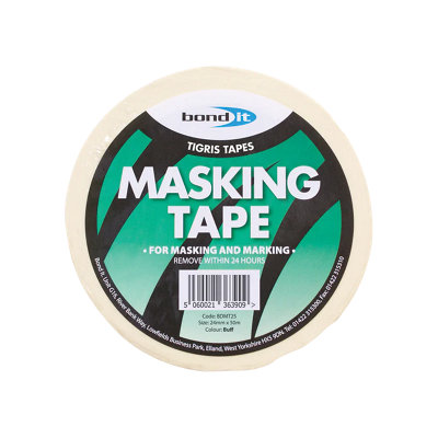 Bond It Builders Painting Self Adhesive Easy Tear Masking Tape25mm X 50M Roll from B&Q