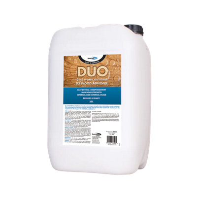 Bond It Wood Glue Duo 2 In 1 Rapid Bond Adhesive D3 Internal External Fast DryingWhite25L from B&Q