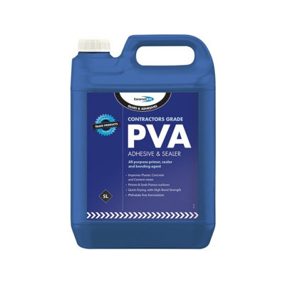 Bond it Contractors Grade Pva Adhesive Sealer Primer Glue Bonding Agent 5 Litres from B&Q