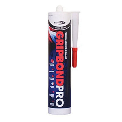 Bond It Grip Bond Pro Sealant & Adhesive Crystal Clear Eu3 from B&Q