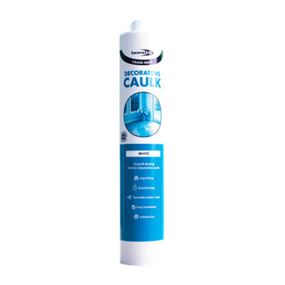 B&Q -  Bondit Caulk-Mate Acrylic Quick Dry 1 Hour Decorators Gap Crack Filler White Eu4350Ml