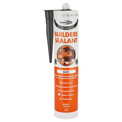 Bond It Ulti-Mate Low Modulus Neutral Cure Lmn Builders Silicone Sealant Eu3 Black from B&Q