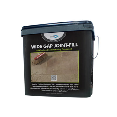 Bond It Wide Gap All Weather Joint-Fill Paving CompoundWide Gap Paving Pointing Joint Filler Filling Compound Stones Grey12Kg from B&Q