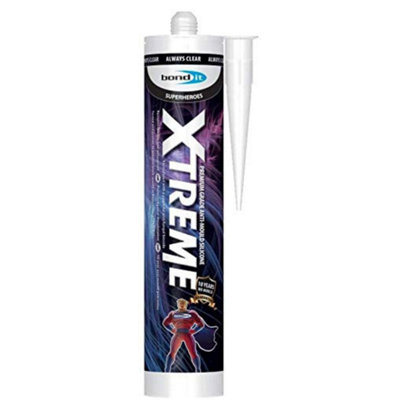 Bond It Xtreme White Anti-Mould Silicone Sealant Eu3 Cartridge 310Ml from B&Q