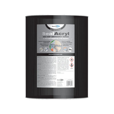 Bond It SealacrylSeal Acryl Roof Repair Fibre Paint Roofing Waterproof Emergency AcrylsBlack1Kg from B&Q