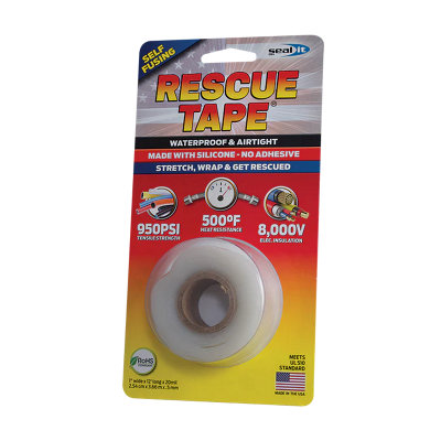 Bond It Rescue Tape Strength Multi-Purpose Repair Plumbers  Waterproof SiliconeClear0.5mm X 3.66M from B&Q