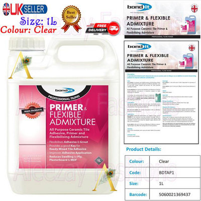 Bond It Tile Primer Flexible Admixture Tiling Wall Floor Prime Preparation 1L
