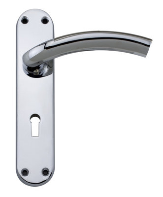 Garonne Key Lock On Back Plate Handle from B&Q