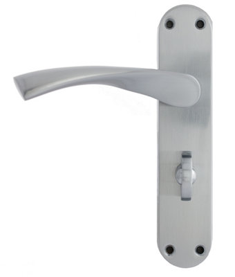 Moselle Bathroom Lock On Back Plate Handle from B&Q