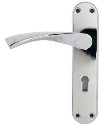 Moselle Key Lock On Back Plate Handle from B&Q