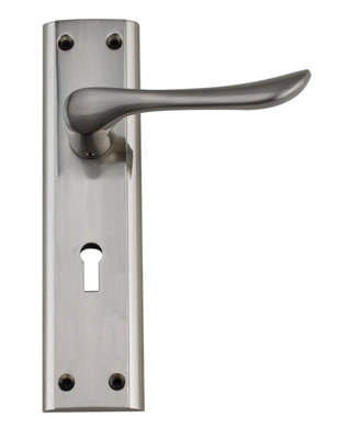 Yonne Key Lock On Back Plate Handle from B&Q