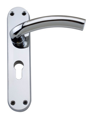 Garonne Euro Lock On Back Plate Handle from B&Q