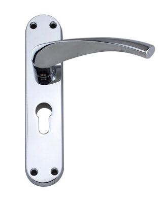 Moselle Euro Lock On Back Plate Handle from B&Q