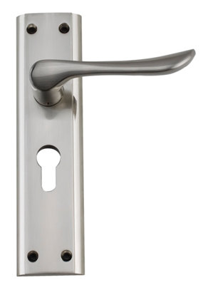 Yonne Euro Lock On Back Plate Handle from B&Q