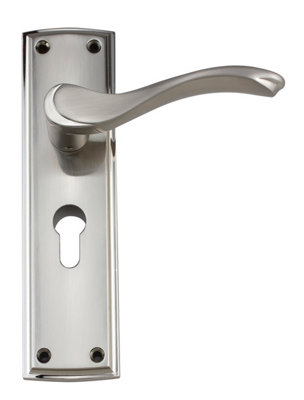 Ardeche Euro Lock On Back Plate Handle from B&Q