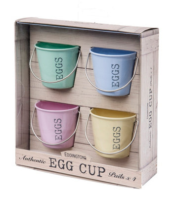 Eddingtons Set Of 4 Egg Cup Pails Pastel Shades from B&Q