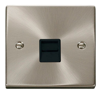 Click Scolmore Click Vpsc125Bk Deco 1 Gang Secondary Telephone Socket from B&Q