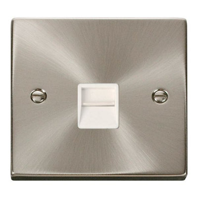 Click Scolmore Click Vpsc125Wh Deco 1 Gang Secondary Telephone Socket from B&Q