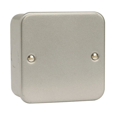 Click Scolmore Essentials Metal Clad 1 Gang Blank Plate CoverDurable Electrophoretic FinishCl060 from B&Q