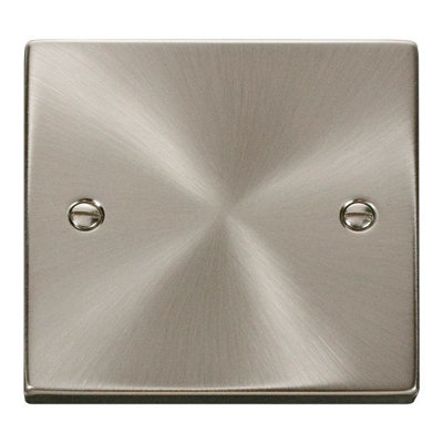 Click Scolmore Click Vpsc060 Deco 1 Gang Blank Plate Satin Chrome from B&Q